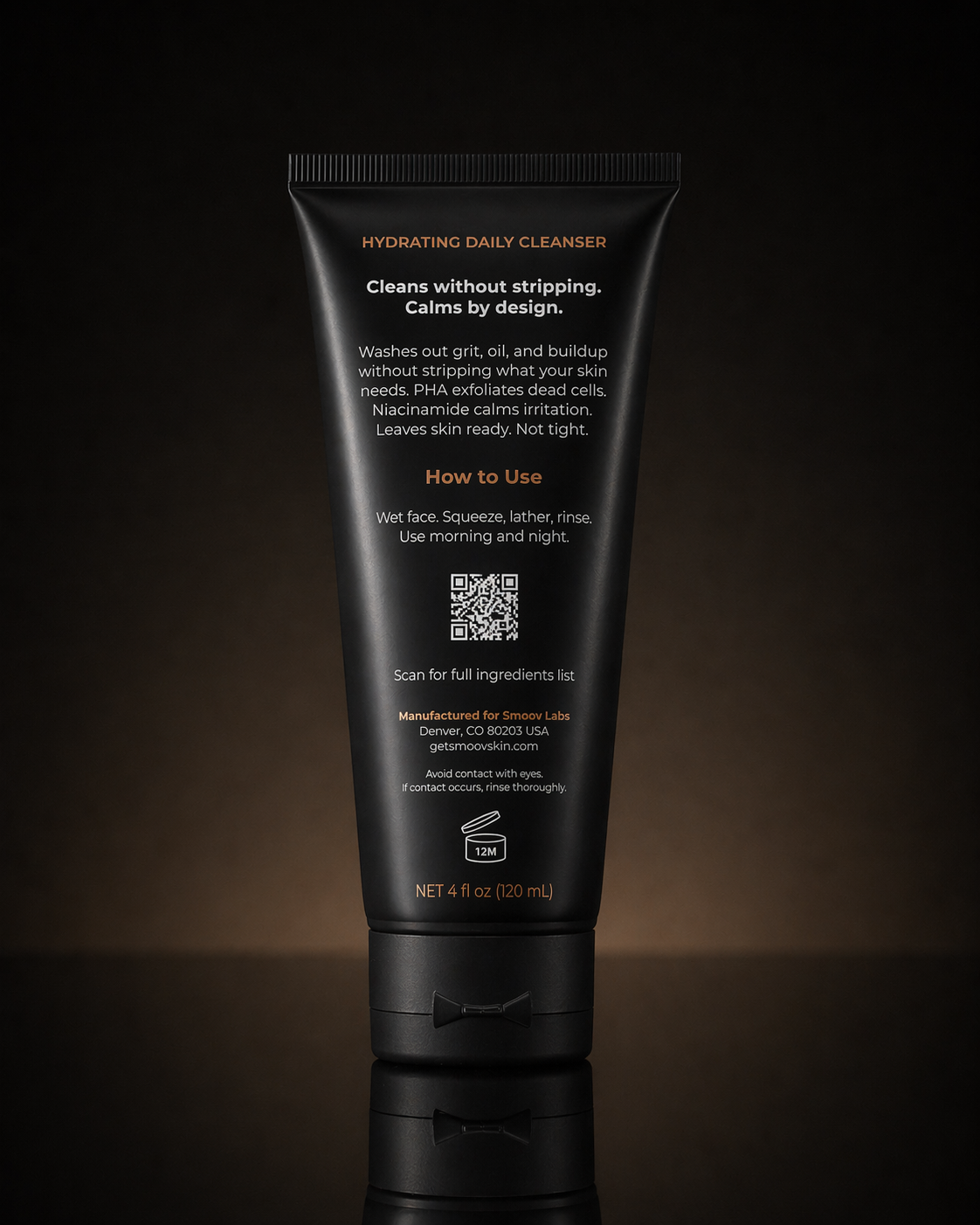 HydraGuard Cleanser bottle back — ingredients and directions